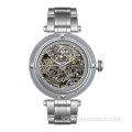 Skeleton Mechanical Watch With Snowflake Dial